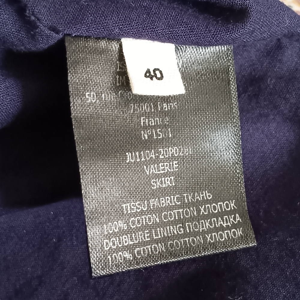 Isabel Marant Étoile Valerie Blue Midnight Floral Cotton Mini Boho Skirt 8/40 - Picture 7 of 7